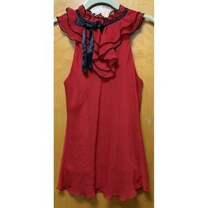 B-Wear Byer California Womens Layered Ruffle Neckline Top Romantic Goth‎ Y2K XL